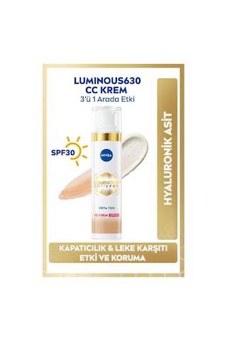 Nivea Luminous Leke Karşıtı Cc Krem Orta Ton 40 Ml
