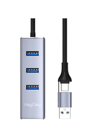 Usb Ve Type-c Gigabit Ethernet Adaptörü 3 Port Usb 3.0 Çoklayıcı Hub 01