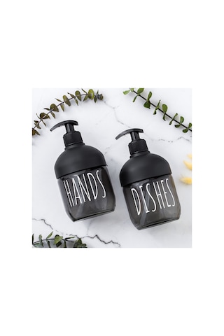 Porsima C-527 Cool Cam Sıvı Sabunluk Seti 2'li 425 ML Siyah