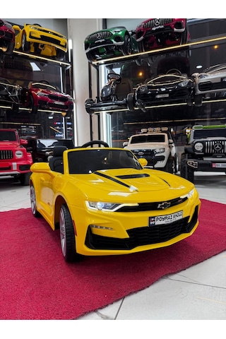 Poyraz Akülü Lisanslı Chevrolet Akülü Araba 12v Özel Plaka Sarı Poyraz Akülü Lisanslı Chevrolet Akülü Araba 12v Özel Plaka Sarı