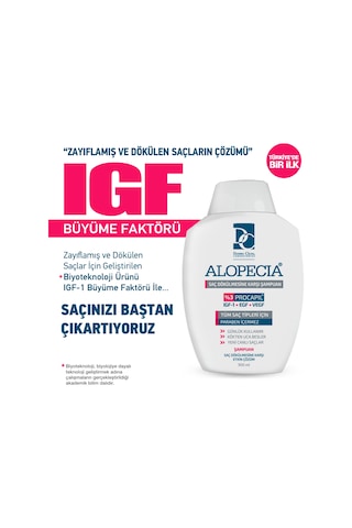 Alopecia Procapil ve IGF İçerikli Saç Dökülmesine Karşı Şampuan 300 ML