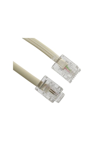 Hazır Telefon Hat Kablosu, İnternet Kablosu, 6p/2c, 25 Metre,