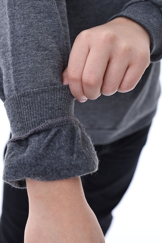 Zuzunga Basic Bisiklet Yaka Şardonlu Çocuk Sweatshirt 3-10 Yaş Antrasit