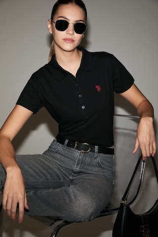 U.S. Polo Assn. U.s. Polo Assn. Kadın Siyah Tişört Basic 50321818-vr046