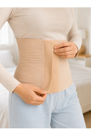Veraura Lifestyle Abdominal Doğum Sonrası Korse 26 Cm Geniş 4 Kademeli Cırtlı Ayarlanabilir Standart
