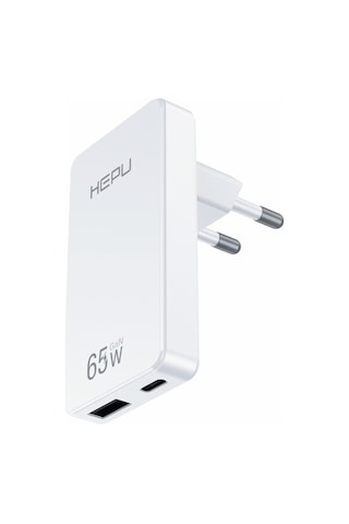 Hepu Hp-c36 65w Usb-c Gan Güç Adaptörü Ultra İnce Tasarım, Hızlı Şarj Konforu Type-c Kablo Dahildir