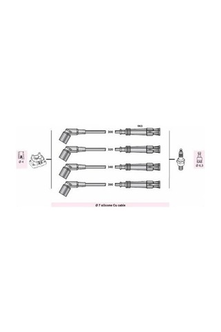 Buji- Kablosu Bmw 316-318 1600 -1800 8v 1993-00 Netex Ntx Sp06 045