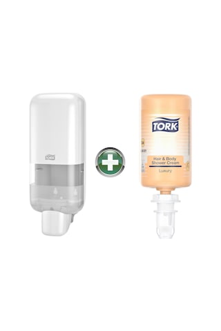 Tork S4 Beyaz Sabun Ve Dezenfektan Dispenseri 564500 + 1 L Luxury Sabun 424661 Hediyeli