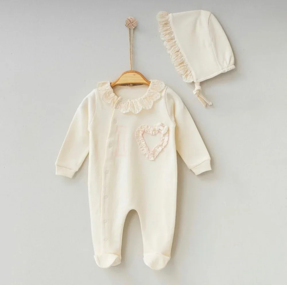 Momercy Naturel Kız Bebek 10'lu Hastane Çıkışı Zıbın Seti Organik