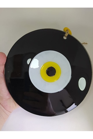 Siyah Büyük Cam Nazar Boncuğu 20 Cm