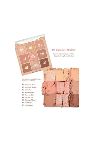 Dasique Mat Ve Işıltılı Renk Seçenekleri Sunan Far Paleti Shadow Palette 05 Sunset Muhly 05 Sunset Muhly