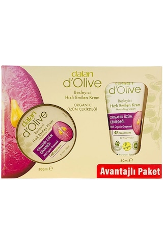 Dalan D'Olive Besleyici Hızlı Emilen Organik Üzüm Çekirdeği Krem