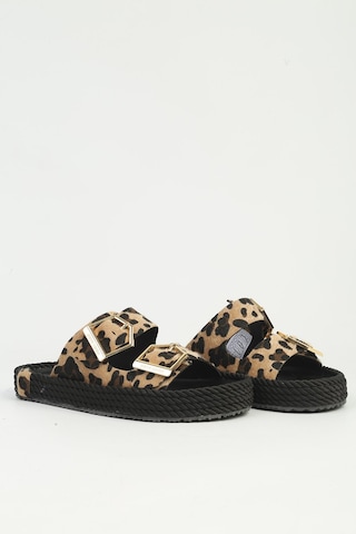 Pierre Cardin Kadın Leopar Terlik Pc-55813 Siyah