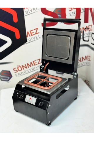 Sönmez Manuel Kase Kapatma 4 Gözlu Tabak Kapatma Makinesi Black