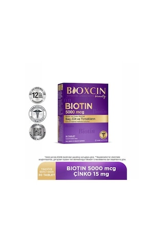 Bioxcin Biotin 5000 Mcg Takviye Edici Gıda 30 Tablet