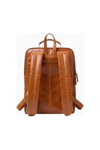 Ryoko Soho Urbanist Slim Full Grain Deri Unisex Sırt Çantası Kahverengi 1