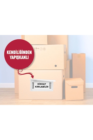 Yapışkanlı Koli Etiketi Kırılabilir Etiketleri Ve Depolama Ev Taşıma ve Taşınma Malzemeler 172 Adet