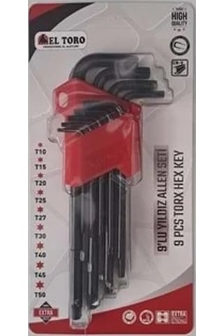 El Toro Uzun Torx Allen Seti 9 Pcs