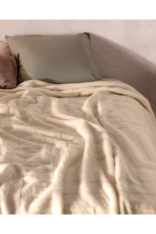 Madame Coco Clementine Vizon Emboss Çift Kişilik Battaniye - Ekru Bat0000000021çift Kişilik-ekru Vizon