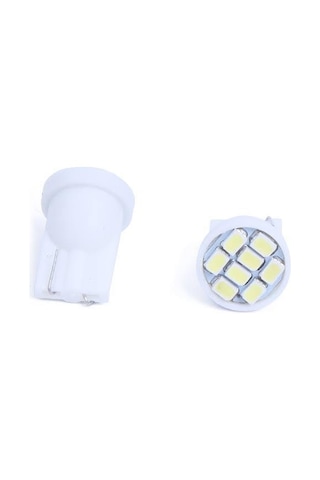 T10 Led Dipsiz W5W 8 Ledli Beyaz Park Tavan Plaka Ampülü 10-Beyaz