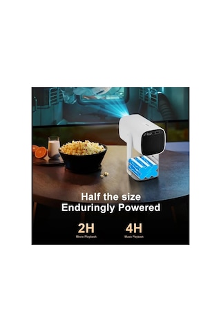 K2 Şarjlı Projeksiyon 4k Bt Wifi Android Taşınabilir Led Projektör Ev Sinema Açık Hava Tv