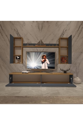 Decoraktiv Eko 5d Mdf Std Tv Ünitesi Tv Sehpası Pera - Antrasit