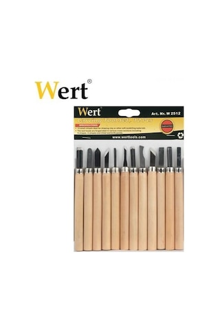Wert 2512 Ahşap Oyma Bıçak Seti 12 Parça Ağaç Oyma Hobi