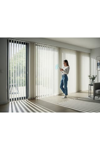 Rovline Akıllı Perde Motoru Rv400 Dikey Perde Zincire Montaj