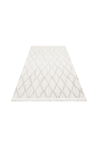 Bespoky Cozy 4 Grey Geometrik Modern Salon Halısı