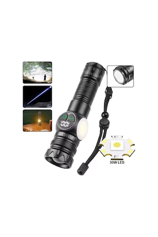 Güçlü Led El Feneri Yüksek Güç Işık Şarj Edilebilir Taktik El Feneri Kamp Renkli