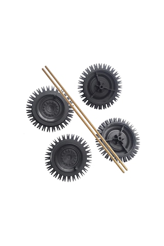 Ece 4 Adet 50 MM Robot Araba için Tırtıklı Tekerlek Miller Dahil