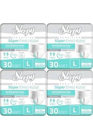 Sleepy Sensitive Emici Külot Large 120 Adet 4x30 Paket L