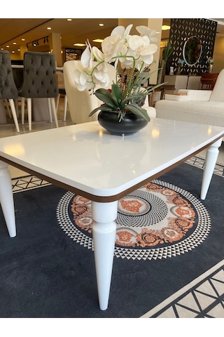 Akset Orta Sehpa Lüx Beyaz Ceviz