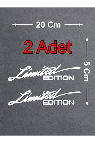 Limited Edition 2 Adet Sticker - Araba Oto Motosiklet Karavan Cam Sticker - 00305 20x5 Cm