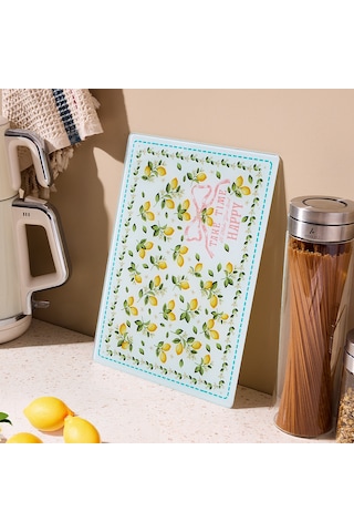 Aryıldız Limone Cam Kesme Tahtası 25x35 Cm Renkli