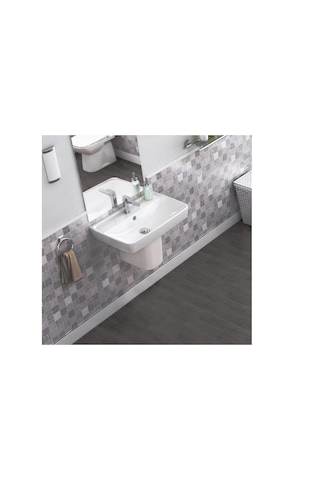 Turkuaz Seramik Cerastyle Duru Lavabo 50 x 40 CM Ve Noura Yarım Ayak