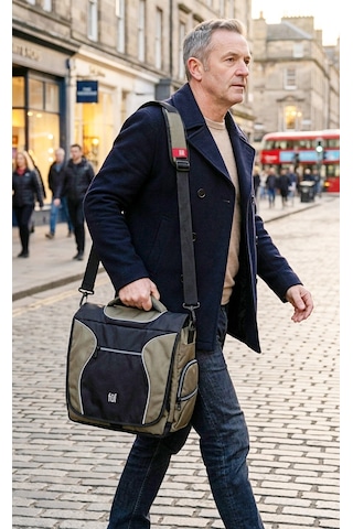 Ful - Parkway Haki/siyah Gündelik Laptop Messenger Postacı Omuz Çantası Haki-siyah