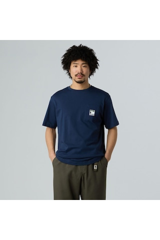 The North Face M Mountaın Logo Relaxed S/s Pocket Tee Erkek Tişört Nf0a8e3m8k21 Lacivert