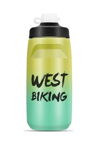 Batı Bisiklet 620ml Bisiklet Su Şişesi Taşınabilir Açık Bisiklet Su Bardağı, Renk: Sarı Yeşil Degrade Diğer