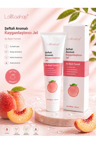 Şeftali Aromalı Su Bazlı Ekstra Kayganlaştırıcı Jel 100 Ml Yenilebilir Şeftali Hazzı Aromalı Kaydırıcı Jel