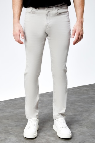 HLT Jeans Erkek Taşlamalı Mavi Regular Fit Rahat Kesim Esnek Likralı Denim Jeans Kot Pantolon Hlthe001918 Taş