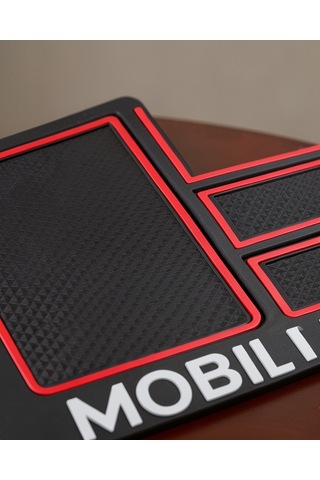 Çok Bölmeli Araç İçi Organizer Mat Kaydırmaz Silikon Telefon Tutuculu Tasarım 0