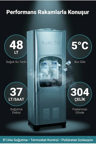 Tegra 50 Soğuk Su Sebili Yüksek Performanslı Ve Güvenilir Su Soğutucu,sebil Arıtmasız Model