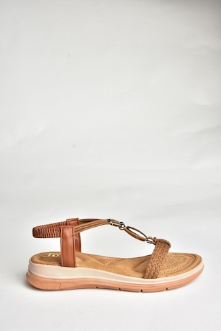 Fox Shoes U258625209 Taba Kadın Sandalet Taba-suni Deri Taba