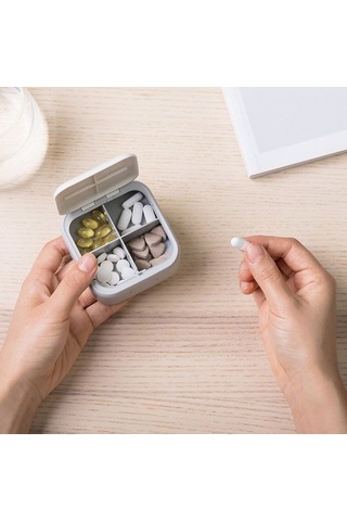 Likeable Taşınabilir Mühürlü Büyük Kapasiteli Çok Izgara Ev Ilaç Kutusu Su Geçirmez Taşınabilir Kare Küçük Ilaç Kutusu-açık Pembe21 1