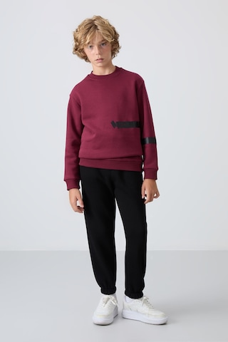 Tommy Life Siyah Pamuklu Kalın İçi Tüylü Yumuşak Dokulu Standart Fit Baskılı Erkek Çocuk Eşofman Alt - 11225 Siyah