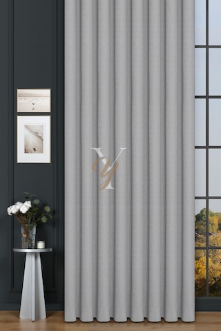 Keten Fon Perde V-4013 Taş Taş