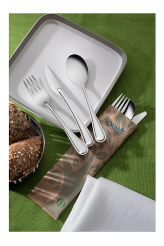 Guestinhouse Sola Tek Kullanımlık / Yıkanabilir Paslanmaz Çelik Çatal, Kaşık Ve Bıçak 10 Lu Set Inox