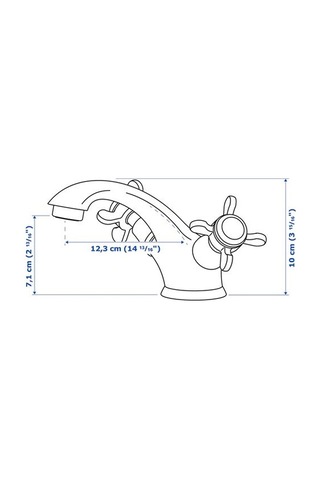 Ikea Runskär Lavabo Bataryası, Krom Kaplama, 10 Cm