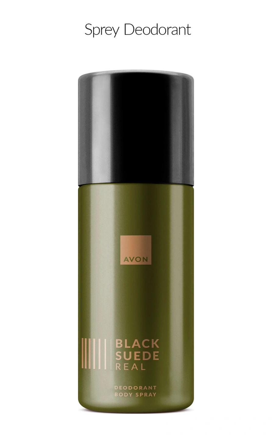 Avon Black Suede Real Erkek Sprey Deodorant 150 ML